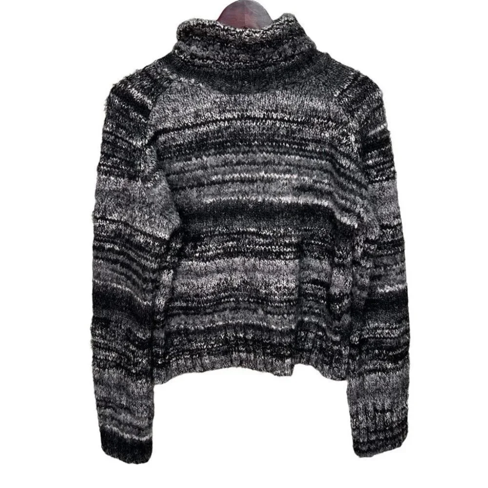 Aritzia Babaton Titus Cropped Alpaca Wool Turtleneck Sweater Size XS Neutral - Picture 2 of 10